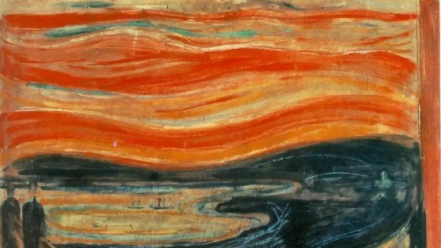 Art painting by Edvard Munch, a famous 20th century painter