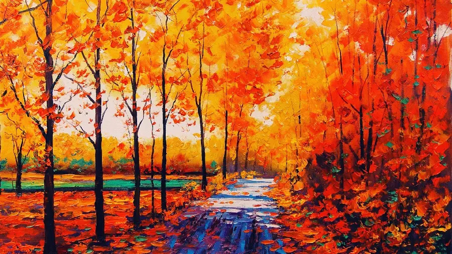 Stylish and special photo of autumn nature painting for decorative wall poster printing