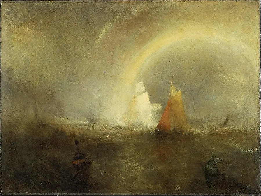 Download a photo of the crossing of Hannibal and his army by water by William Turner