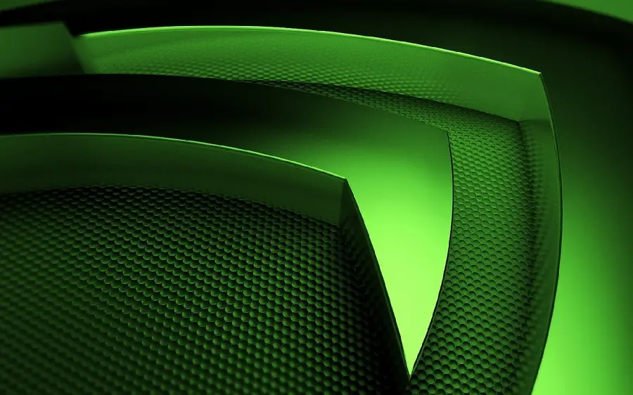 Simple wallpaper in green theme for monitors in offices