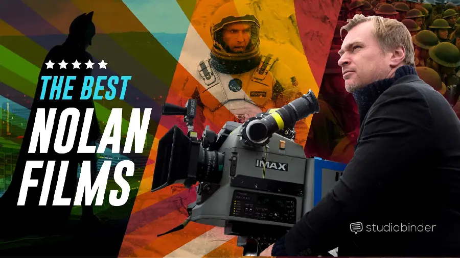 Attractive graphic cover with the theme of the films of the famous director Christopher Nolan 