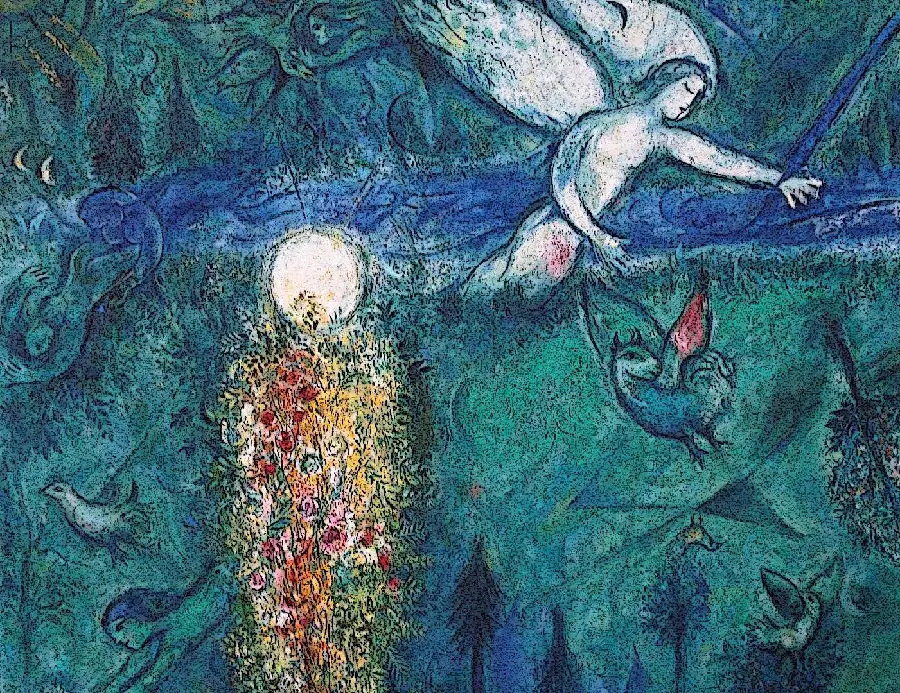 Photo of every day paradise by Marc Chagall, famous painter of the twentieth century 