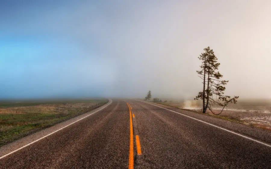 Quiet and quiet road for profile and background