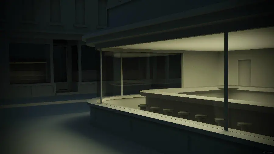 Robert B. Wide in X Edward Hopper's Nighthawks 2020