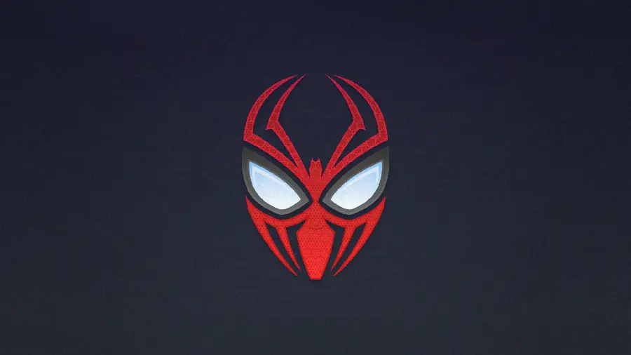 Download a combined photo of Spider-Man logo and face with a special and attractive design 