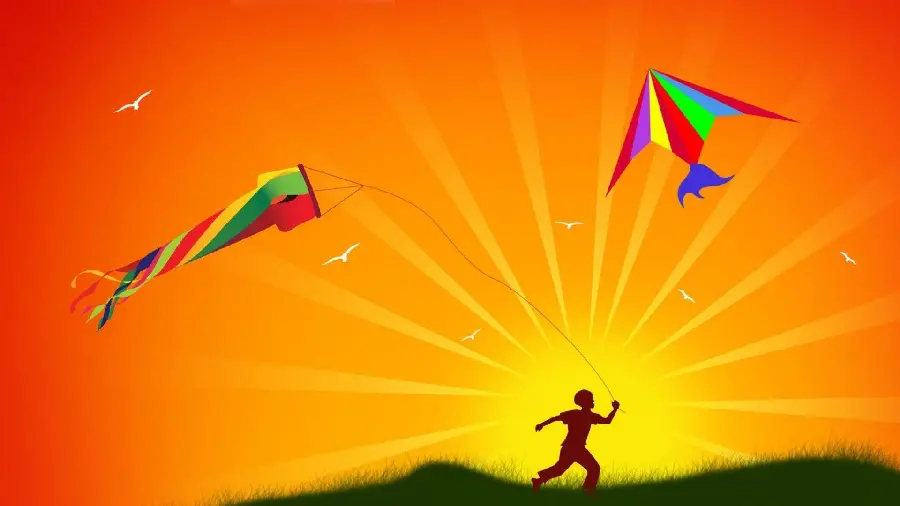 Download a beautiful and special kite flying background photo 
