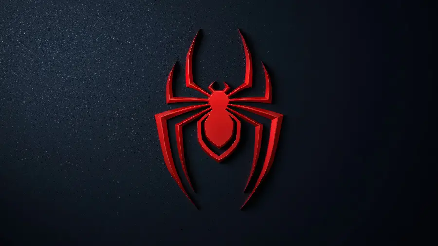 Download mobile phone screen photo with spider design Spider-Man logo 