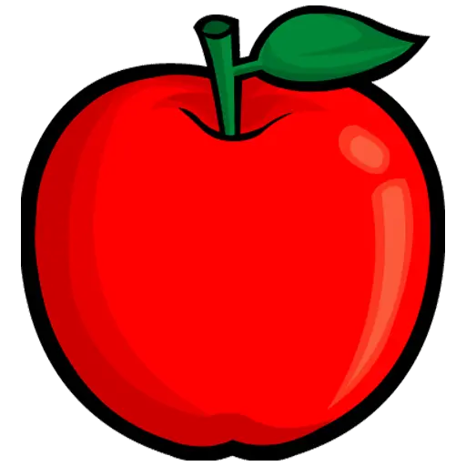 The latest PNG image of a red apple cut out and without a background