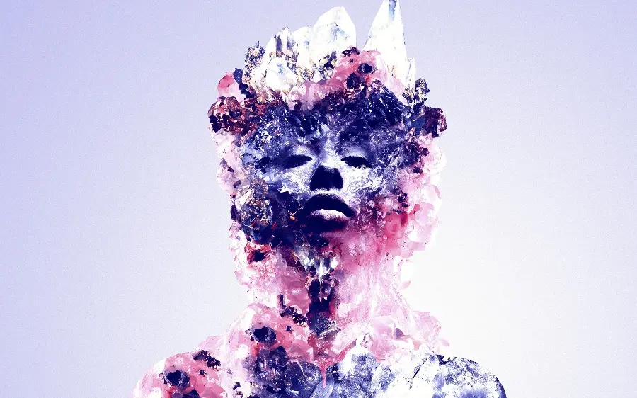 A beautiful and cool image of a woman's face with steam for a story