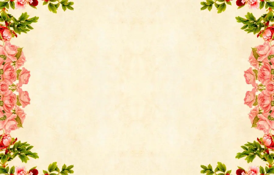 Simple photo with an attractive flower frame suitable for writing text