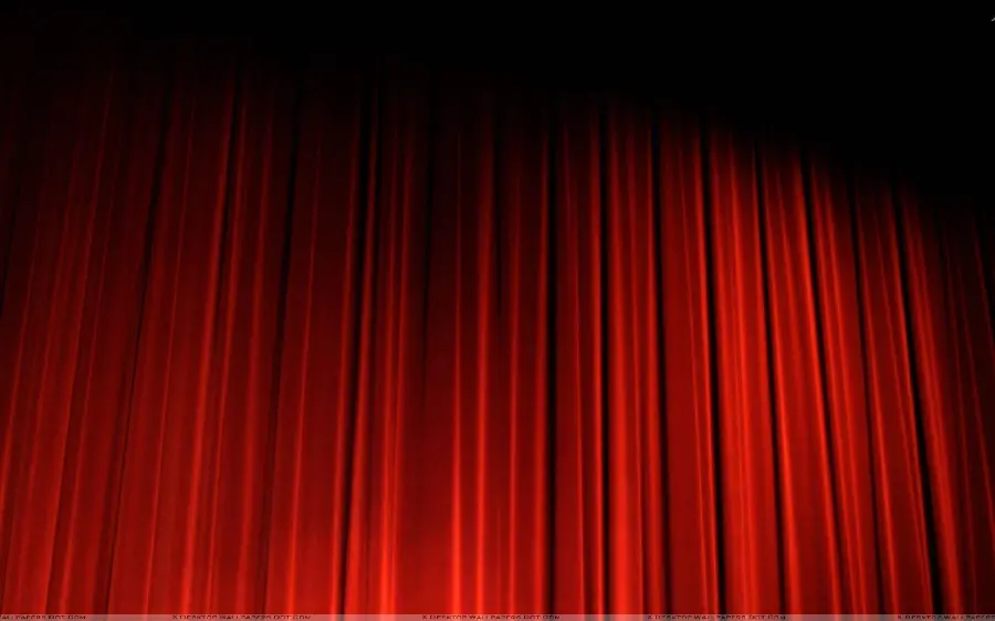 Beautiful photo and background of the red curtain of the theater stage in full HD 