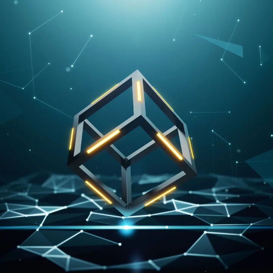 Special and beautiful graphic image of the Blockchain design for the profile