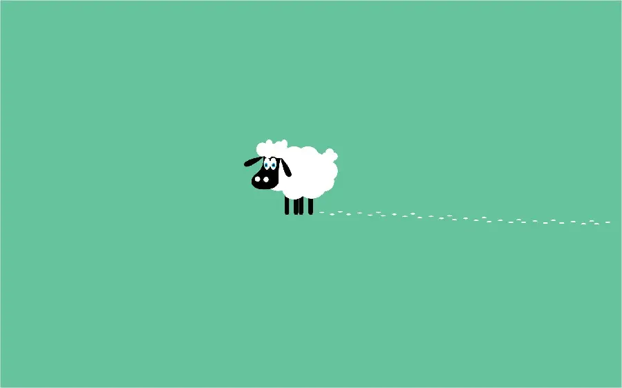 Download cute and funny minimalist Gogoli sheep photo for wallpaper and profile 