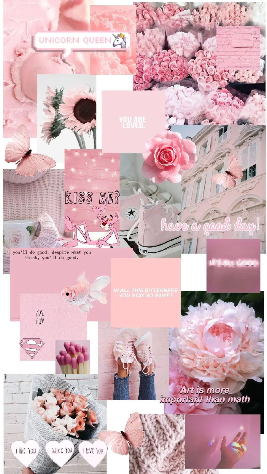 Download photo collages and pink photo collages with beautiful and different flower designs