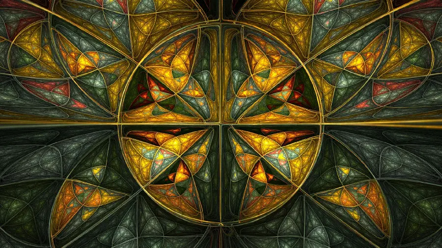 Unique Abstract Fractal and Geometric Wallpaper