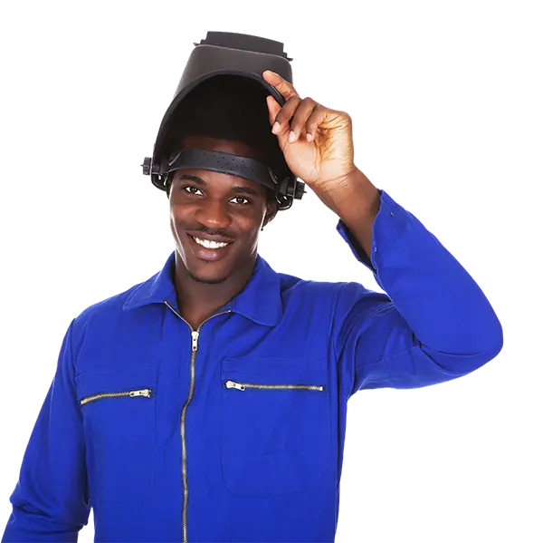 Image of an African and dark-skinned electrical engineer in PNG format