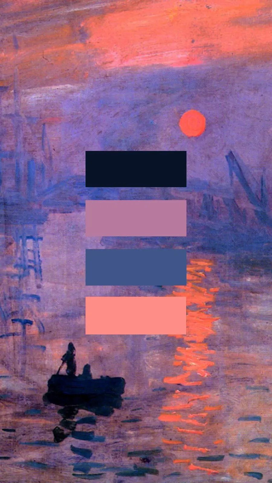 The most stylish iPhone background design with the original model of the French painter Monet's painting 