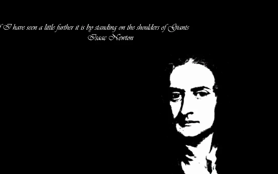 Download the attractive and cool design of the photo of Isaac Newton, the famous English physicist 
