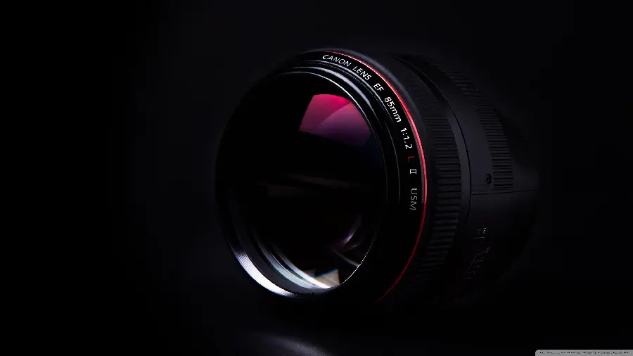 Photo of the Canon Eos camera On a black background
