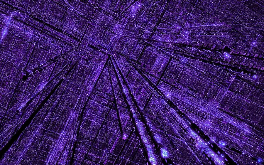  Purple Digital Dots iPhone Wallpaper