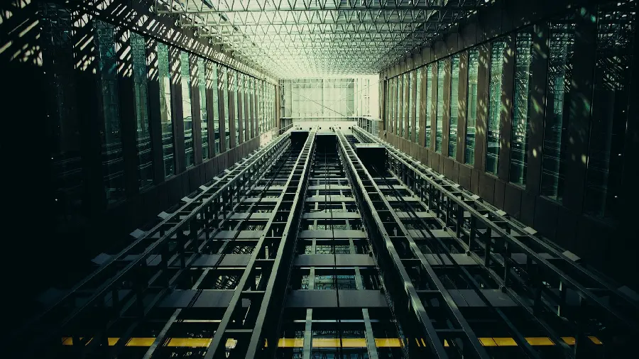 Very large steel building background for free download