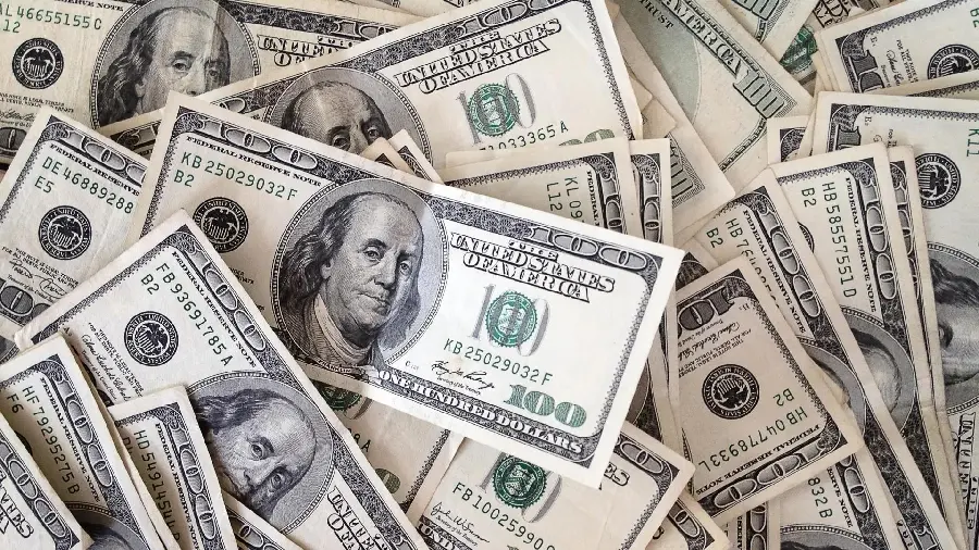 Full screen image of US dollar money and banknotes for advertising project 