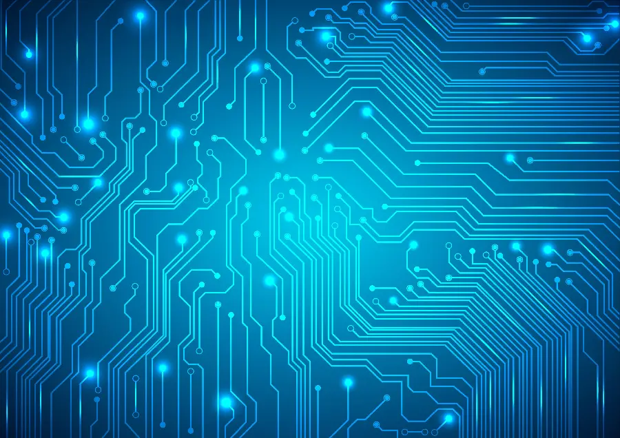 Technological vector background with circuit board texture for electrical engineers profiles
