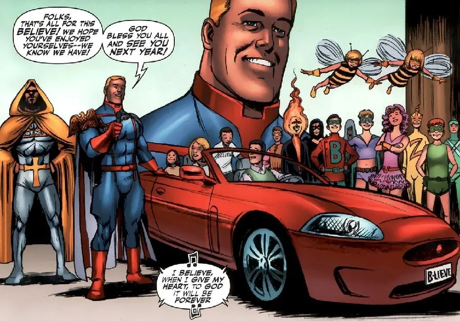 Homelander cartoon image of the popular superhero