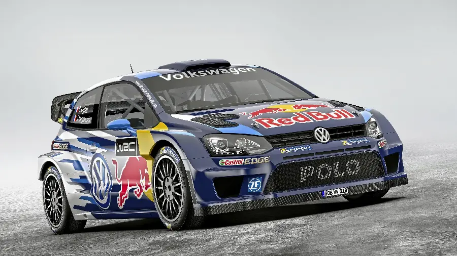 Stock image of a racing car with cool and cool stickers