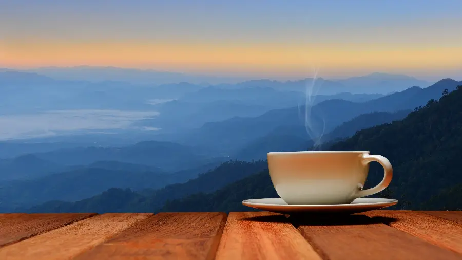 Photo of a hearty cup of hot tea in cold weather 2023