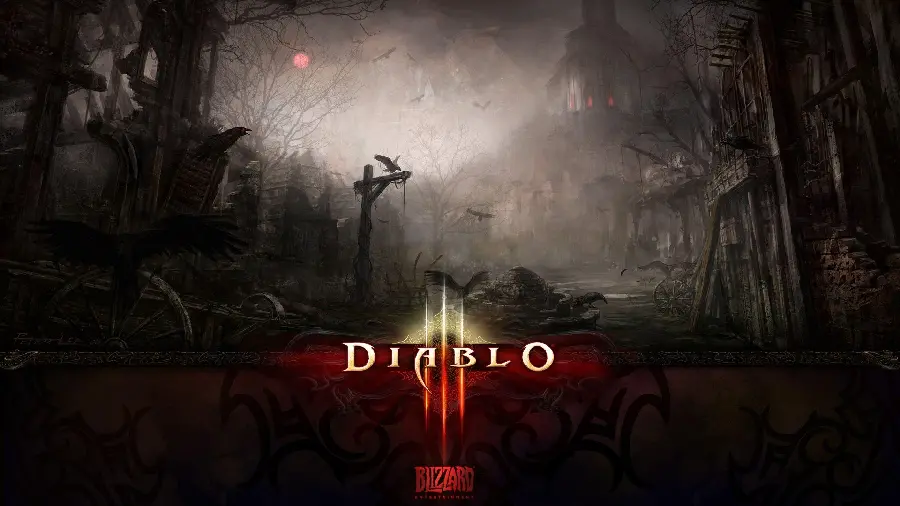 Background image from the scary world of the creepy Diablo game