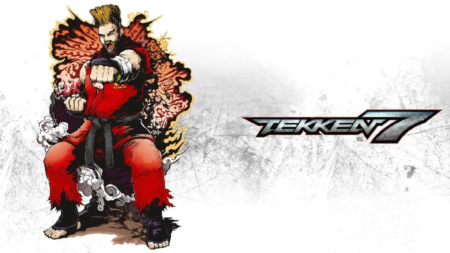Paul Phoenix photo next to the Tekken game logo