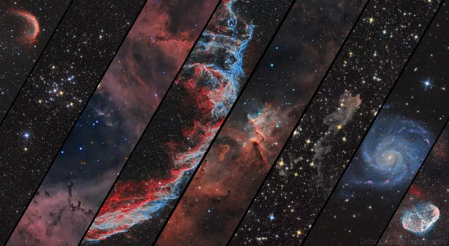 Unique cosmic images in an astronomical frame 2024