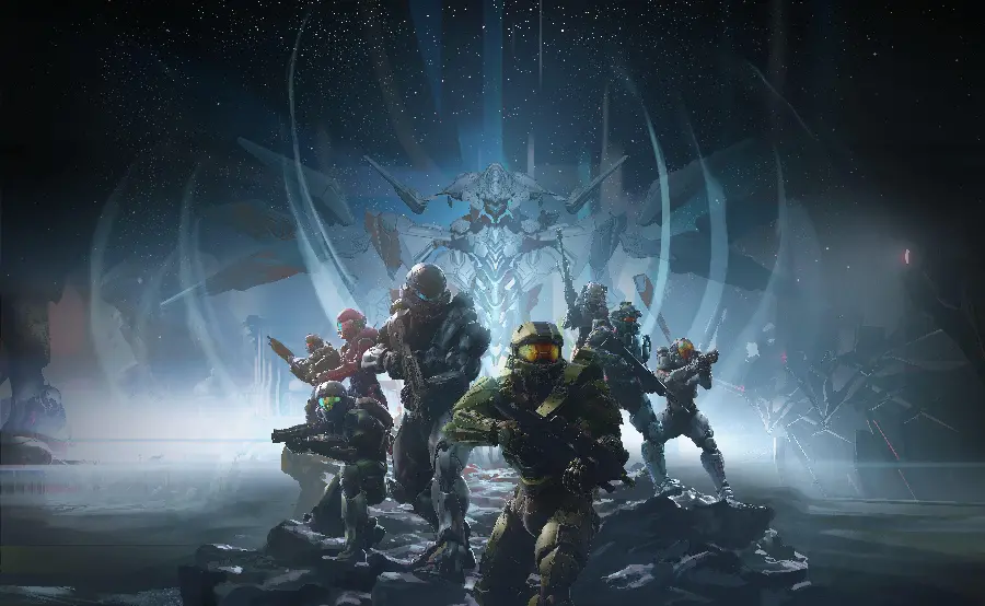 Stylish Background Image from the Halo Video Game with the Main Character Master Chief