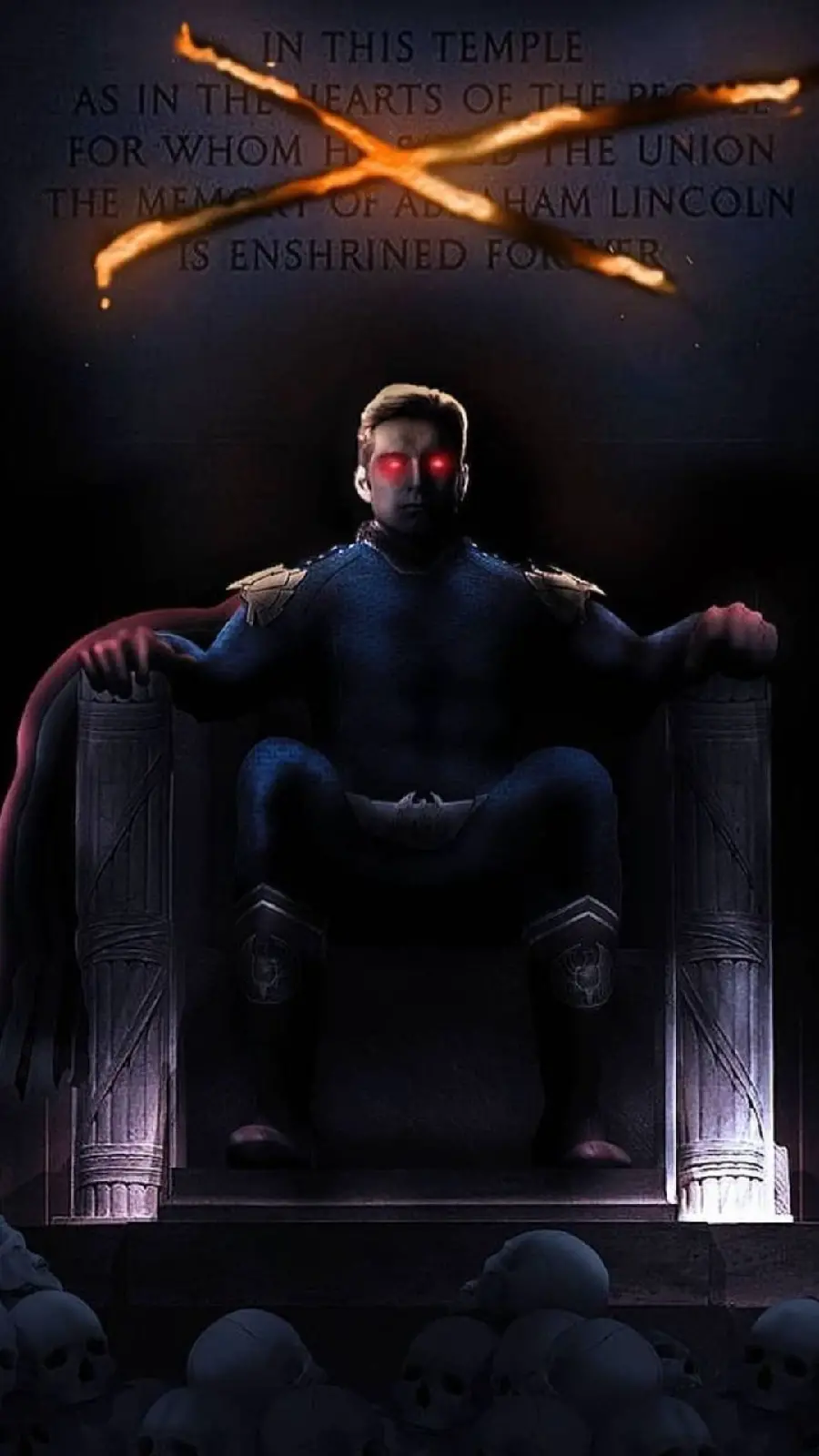 Cool stock photo of the Homelander character