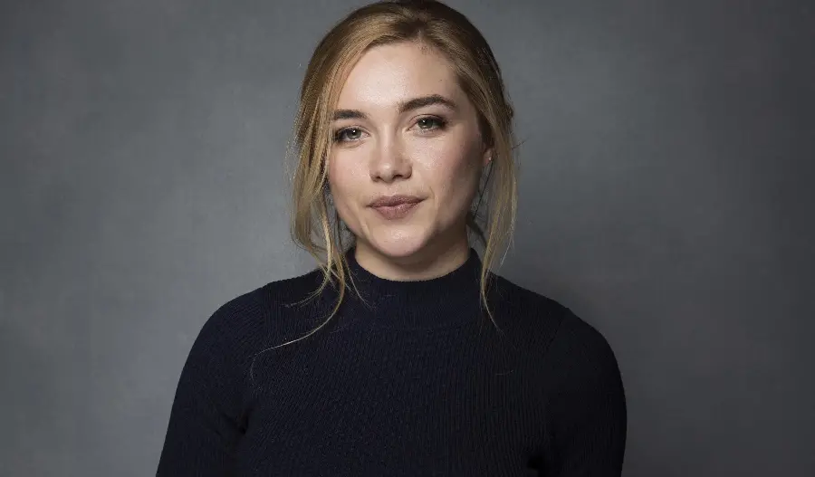Photo of the white English actress Florence Pugh for background