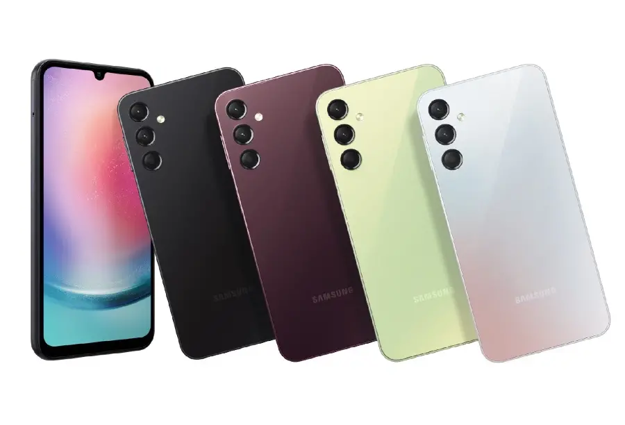 Photos of all the colors of the new and popular Samsung Galaxy A24 phone 
