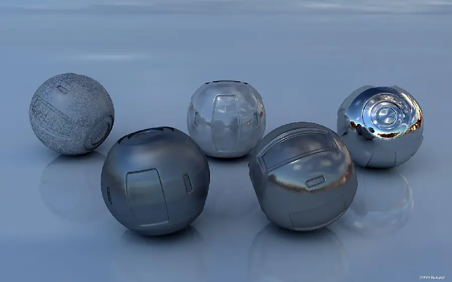 Cool digital wallpaper of metal balls related to metallurgical engineering