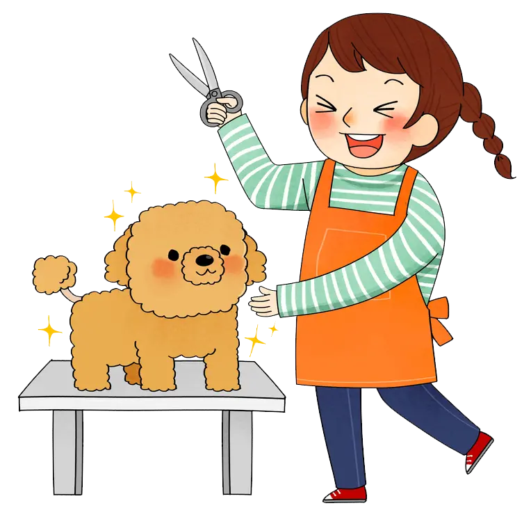 Animal hairdresser logo in PNG format