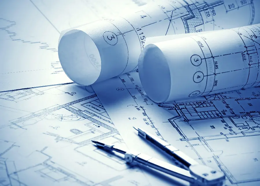 Stock photo of accurate architectural and civil engineering plans