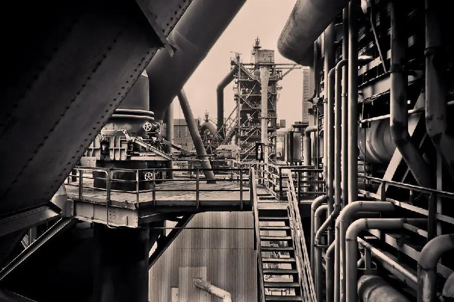 Black and white photo Old Industrial Factory Full HD