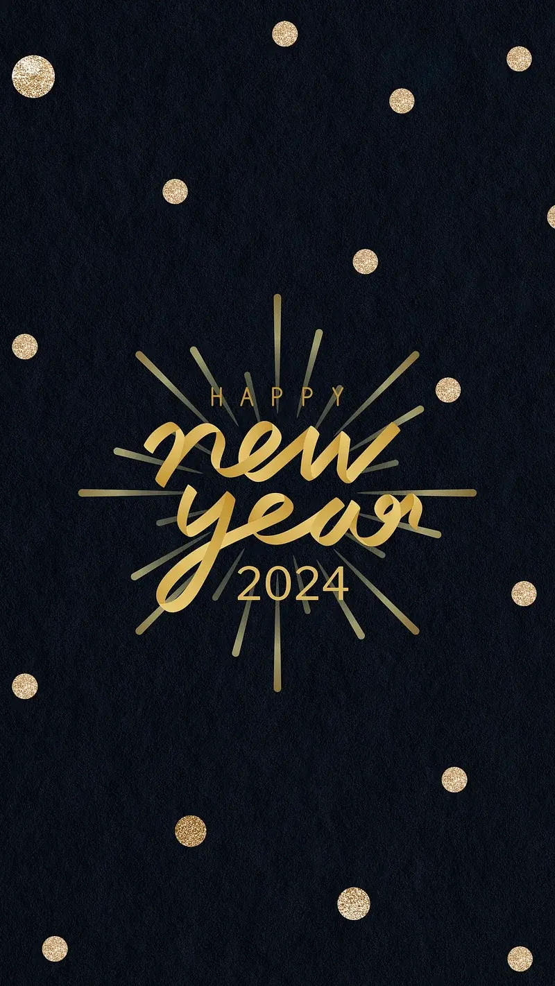 Photo of typographical and graphic writing for New Year and Christmas 2024 greetings