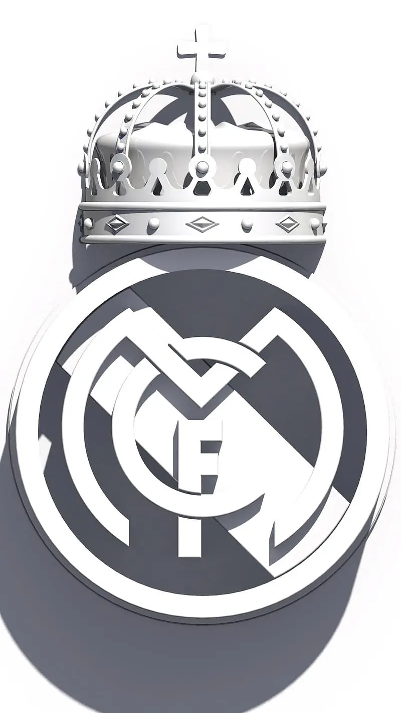 Real Madrid cool 3D background photo on white theme
