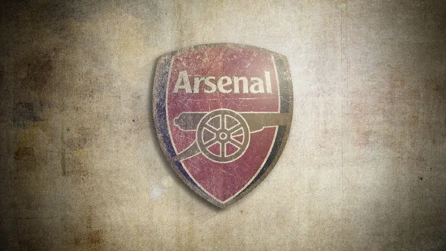 Background image and wallpaper of the Arsenal team emblem and logo, the most popular team in England