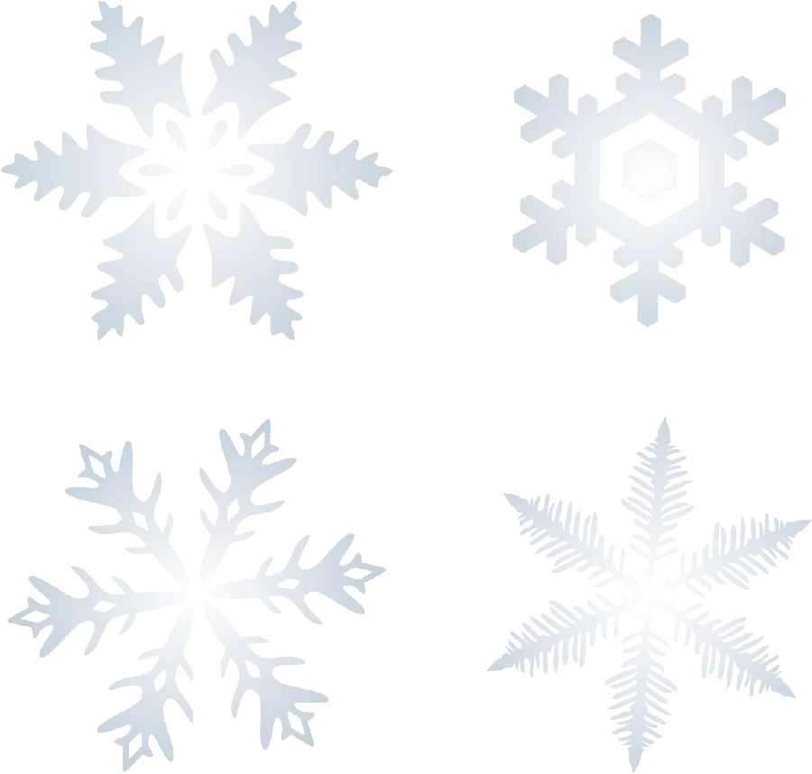 Completely Free Photos of Various Snowflake Designs in PNG Format