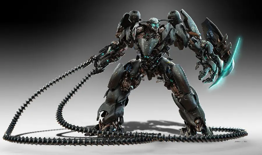 Wallpaper of the cool character and robot from the Transformers movie series