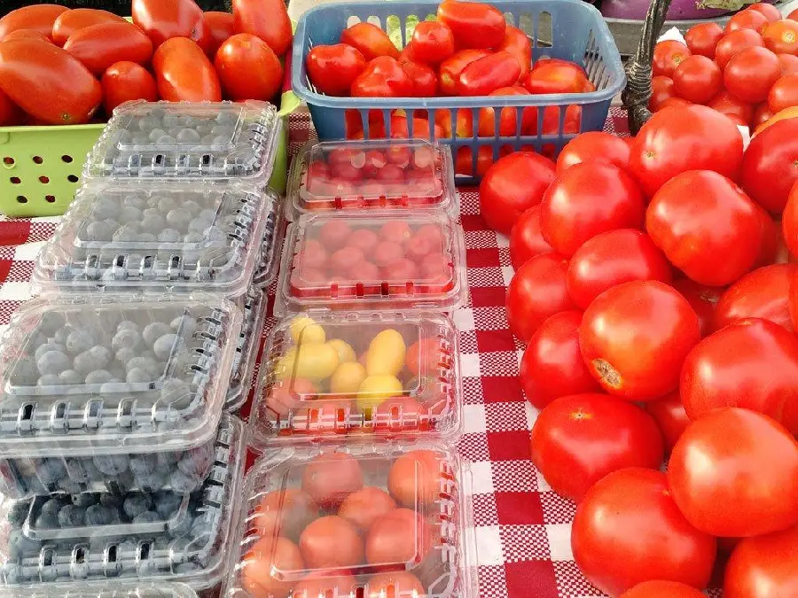 Photo of the agricultural market for imported fruits and vegetables 