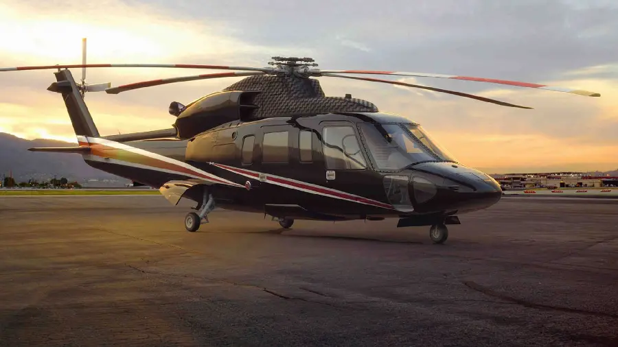 Photo of a private helicopter with a modern design for a profile 