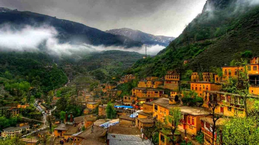 Photo of the Masouleh background, one of the most beautiful landscapes and nature of Iran in the year 1403