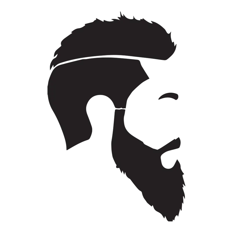PNG graphic image of men's beard and mustache model without background